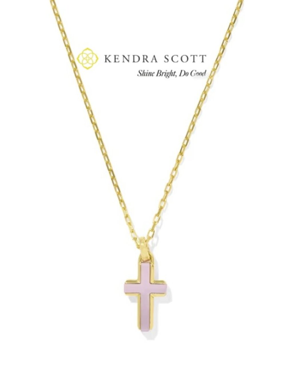 Kendra Scott Cross Gold Vermeil Stone Pendant Necklace